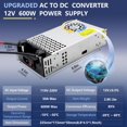 thumbnail image 2 of Adaptador de fuente de alimentación SWTPWR 600 W 12 V 50 A para 110 V 230 V AC, 2 of 7
