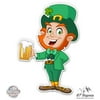 Leprechaun with Beer Irish Pride - 3" Vinyl Sticker - For Car Laptop I-Pad Phone Helmet Hard Hat - Waterproof Decal