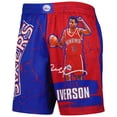 thumbnail image 2 of Men's Mitchell & Ness Allen Iverson Royal Philadelphia 76ers Hardwood Classics Player Burst Shorts, 2 of 3