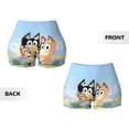 thumbnail image 5 of Lsque Bluey Pattern High Waisted Biker Shorts for Women-Tummy Control Fitness Athletic Workout Running Yoga Gym Shorts,Moisture-Wicking-XX-Large, 5 of 9