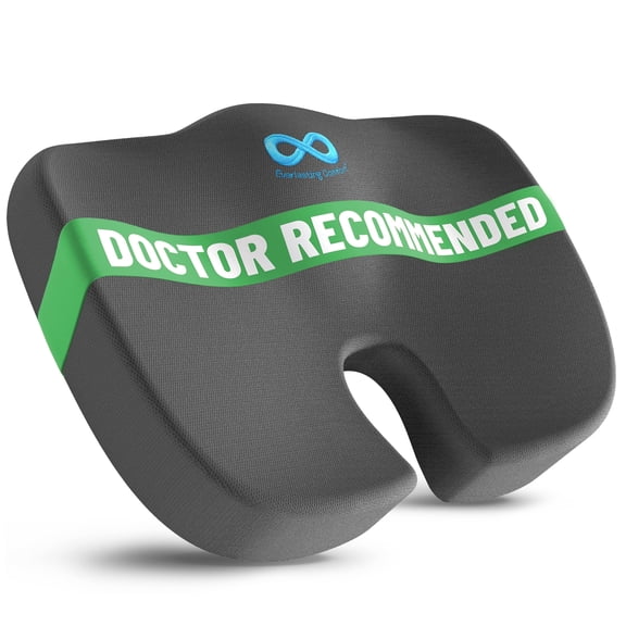 Everlasting Comfort Memory Foam Seat Cushion – Ergonomic U-Shaped Chair Pad for Tailbone Pain Relief