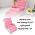thumbnail image 4 of Inflatable Sofa, Lounge Chair Ergonomic S Shape, Soft Flocking Surface, Lightweight Portable Blow Up Couch for Travel, Home Rest, 4 of 7