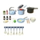 thumbnail image 3 of Juego de cocina, juguete de cocina de simulación, aprendizaje y cocina educativa 32 piezas azul, 3 of 9