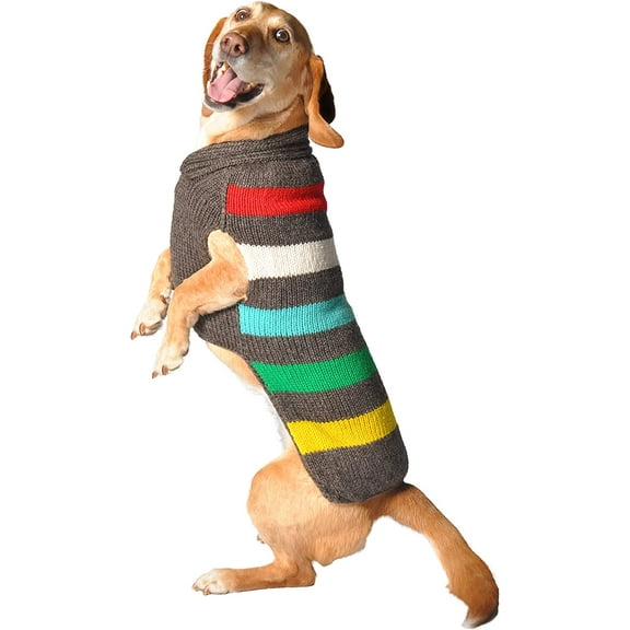 Chilly Dog Charcoal Stripe Sweater, X-Large