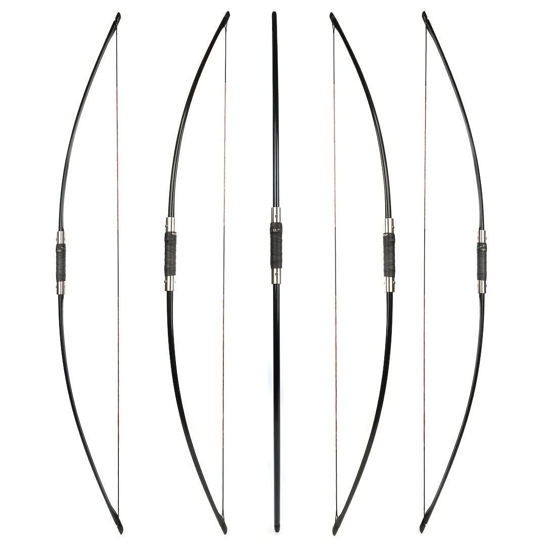 A Forked Longbow Set 50/60 lbs Forked Longbow Kit Outdoor Hunting Archery Bow Accessories Set Stainless Steel Grip Longbow Forked Longbow