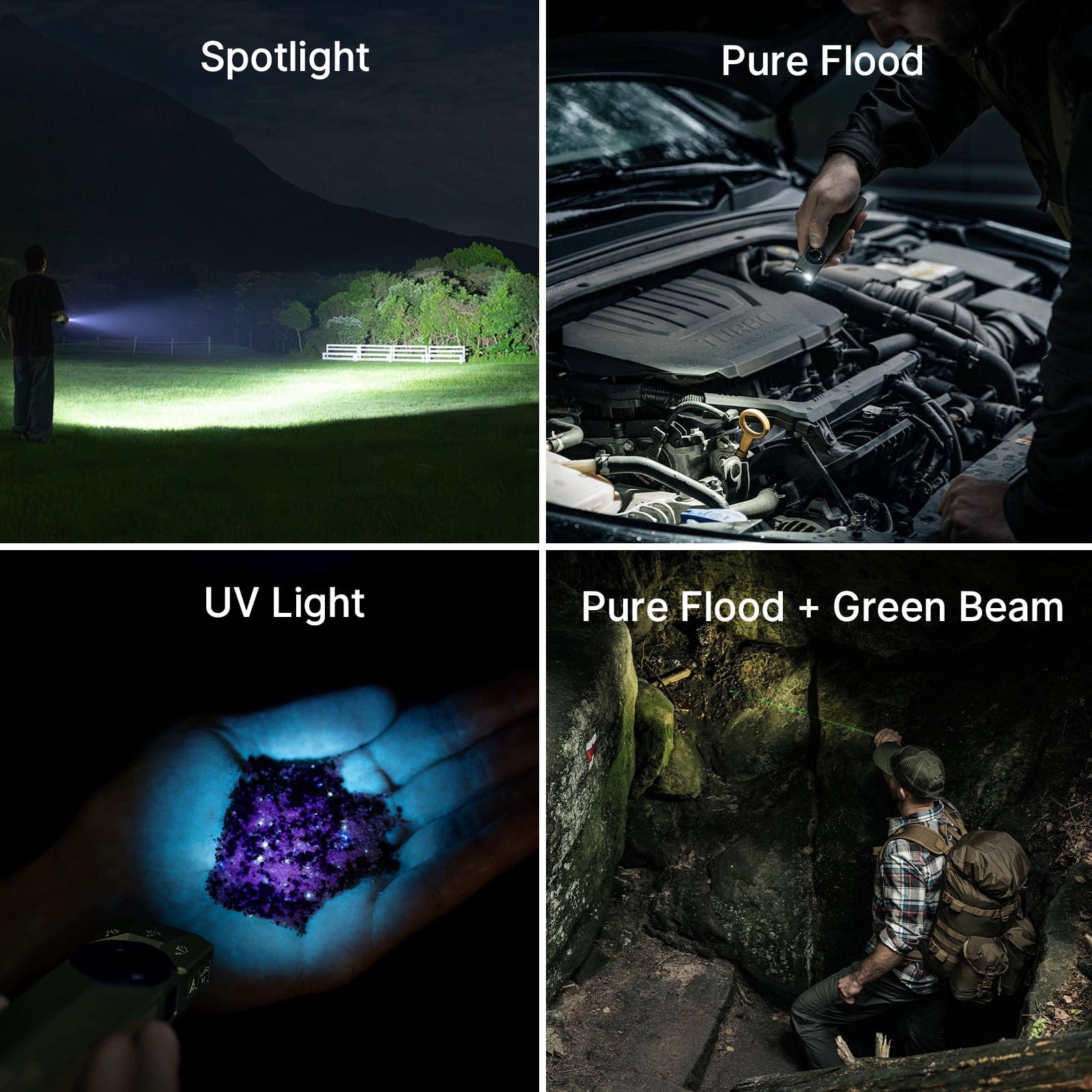 OLlGHT ArkPro Ultra EDc Flat Flashlight Rechargeable Portable Compact Pocket Flash Light,1700 Lumens with White LED,UV and Green Beam for Working,Emergency, Camping, Everyday Carry (Olive Green CW)