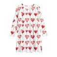 thumbnail image 4 of NAISIBABY Girls Long Sleeve Dresses, Flowy Hearts Graphic Crewneck Fashion Valentine's Day Party Dresses White 7T, 4 of 5