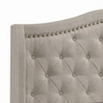 thumbnail image 4 of [Luckynote]Copper Beige Upholstered Queen Wingback Bed, 4 of 5