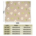thumbnail image 3 of Kll Fleece Blanket Plush Throw Blanket Egg And Avocado,Soft Fuzzy Cozy Flannel Blanket For Couch Sofa Bed.(60"X50"), 3 of 9
