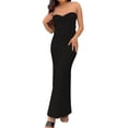 thumbnail image 1 of Txlixc Vestido de mujer de corte cruzado de color sólido Txlixc moda, 1 of 7