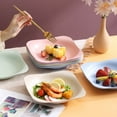 thumbnail image 6 of Bxaolu Serving Tray for Entertaining, Serving Platters for Snacks, Fruit, Cookies, Dessert, Reusable Plastic Trays for Serving Food and Pantry Organization, 7.8in, Green, 6 of 8