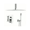 thumbnail image 1 of 10 Inch Rainfall Shower System Shower Head Bathroom Rain Shower Combo Set Ceiling Mounted, 1 of 4