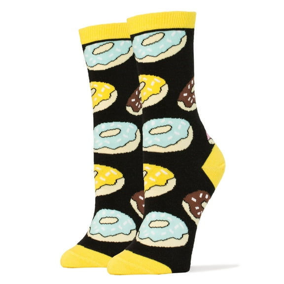 Oooh Yeah Women's Novelty Crew Socks, Funny Crazy Socks, Cool Fashion Socks, Casual Dress Combed Cotton, Donut Magic