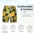 thumbnail image 4 of Kdxio Bee Honey Print Men'S Swim Trunks With Compression Liner 7 Inch Inseam Quick Dry Swim Shorts, 4 of 7