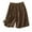 Coffee, variant on Viikei Womens Pants Shorts Under $5 Women's Summer Cotton Linen Elastic Waist Solid Thin Quarter Shorts