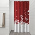thumbnail image 2 of Red Christmas Snowflake Pattern Shower Curtain 36"x72" ,Bathroom Decorative Shower Curtains Set with 12 Hooks,Modern Waterproof Washable Shower Curtain, 2 of 6