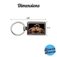 thumbnail image 3 of Angry Scorpion Black Background Metal Rectangle Keychain, 3 of 7