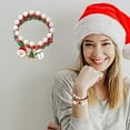 thumbnail image 6 of PONPRNGY 3 Pack Christmas Beaded Bracelet Set Snowflake Jingle Bell Charm Bracelet Xmas Holiday Costume Beaded Stretch Bracelet for Women Party Gifts, 6 of 6