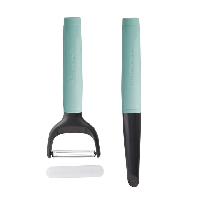 Juego de peladores KitchenAid Universal, juego de 2 unidades, color Aqua Sky