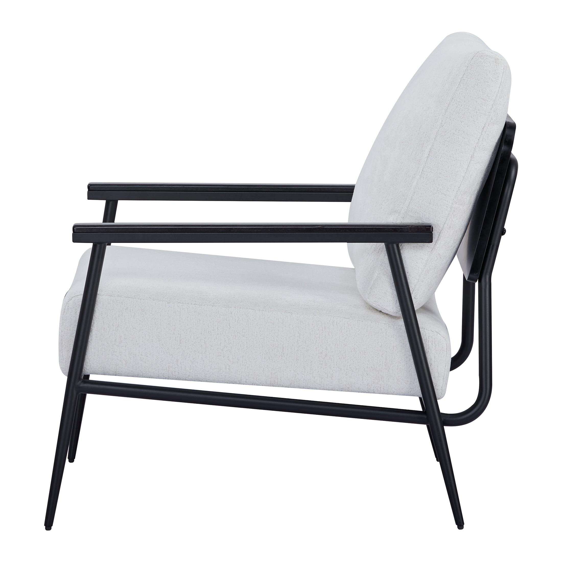 A&D Home Parker Polyester Sherpa Accent Chair, Ivory