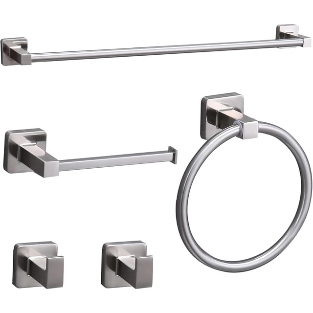 Pieces Matte Bathroom Hardware Accessories Set Hand Towel Bar Set Toilet Paper Holder Towel Ring Towel Rack Set Matte for Bathroom