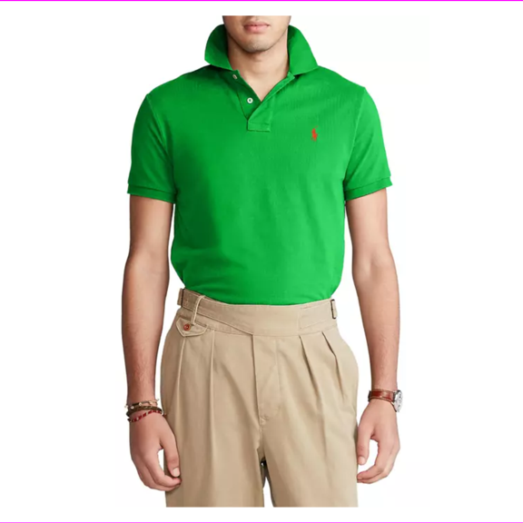 Polo Ralph Lauren Classic Fit Mesh Polo Shirt, Green, XXL