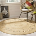 thumbnail image 2 of Jaipur Art And Craft Ecofriendly 100x100 cm (3.33 x 3.33 Square feet) Beige Round Jute Area Rug, 2 of 4