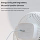 thumbnail image 2 of Bewildely Ventilador de viento de ciclo de verano portátil Ventilador de enfriamiento giratorio de viento de cuatro engranajes Ventilador recargable Electrodomésticos Blanco Bewildely HA026436-01, 2 of 6