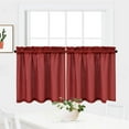 thumbnail image 2 of Kitchen Waffle Weave Curtains, Waterproof Rod Pocket Short Curtain, Bathroom Valance, 2 of 7