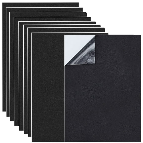 Adhesive Foam Padding,10 Pcs Closed Cell Foam Sheet, 1/25" Thick,12" x 8" Foams Padding Sheets with Adhesive Backing, Neoprene Rubber Pad with Anti-Slip, Soundproof and Anti Vibration