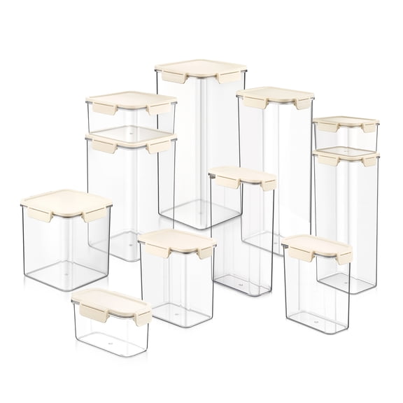 Sorbus 11-Pack Clear Airtight Food Storage Containers – Assorted Sizes Pantry Organizers