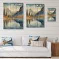 thumbnail image 4 of Designart "Riverside Calm in the Mountains I" Landscape Mountains Print on Natural Pine Wood, 4 of 5