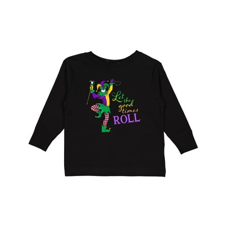 

Inktastic Let the Good Times Roll Mardi Gras Jester Gift Toddler Boy or Toddler Girl Long Sleeve T-Shirt
