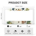 thumbnail image 3 of 2 Pcs Set Snowman In Winter Cartoon License Plate Frames Xmas Merry Christmas License Plate Cover Front Plates Frames Car Tag Frame Aluminum Metal 2 Round Holes for Women Men US Vehicles Standard, 3 of 6