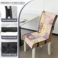 thumbnail image 5 of TSOVTHRID Rose Floral Patchwork Print Seat Cushion Covers for Kitchen Quilted Removable Anti-Slip Dining Room Chair Covers Soft Chair Seat Slipcovers with Detachable Strap, Set of 1, 5 of 7