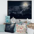 thumbnail image 3 of Designart Cloudy Full Moon Night FLOAT FRAME WALL ART, 3 of 4