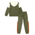 thumbnail image 6 of PureChapter Boys Clothing Sets Color Block Zip Up Hooded Jacket & Jogger Pants 2-Piece Tracksuit for Kids 7-14, 6 of 9