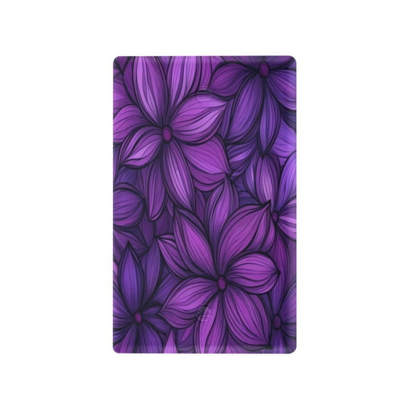 Switch Panel Switch Decoration 2.76x4.53x0.28 Inches Unused Outlet Cover Switch Plate Wall Plates Living Room Kitchen Bedroom Study Switches Large Purple Flower Pattern
