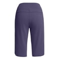 thumbnail image 3 of Dwellite Women's Bermuda Long Shorts Knee Length Capris with Pockets High Waisted Athletic Casual Shorts for Women Light Purple M, 3 of 6