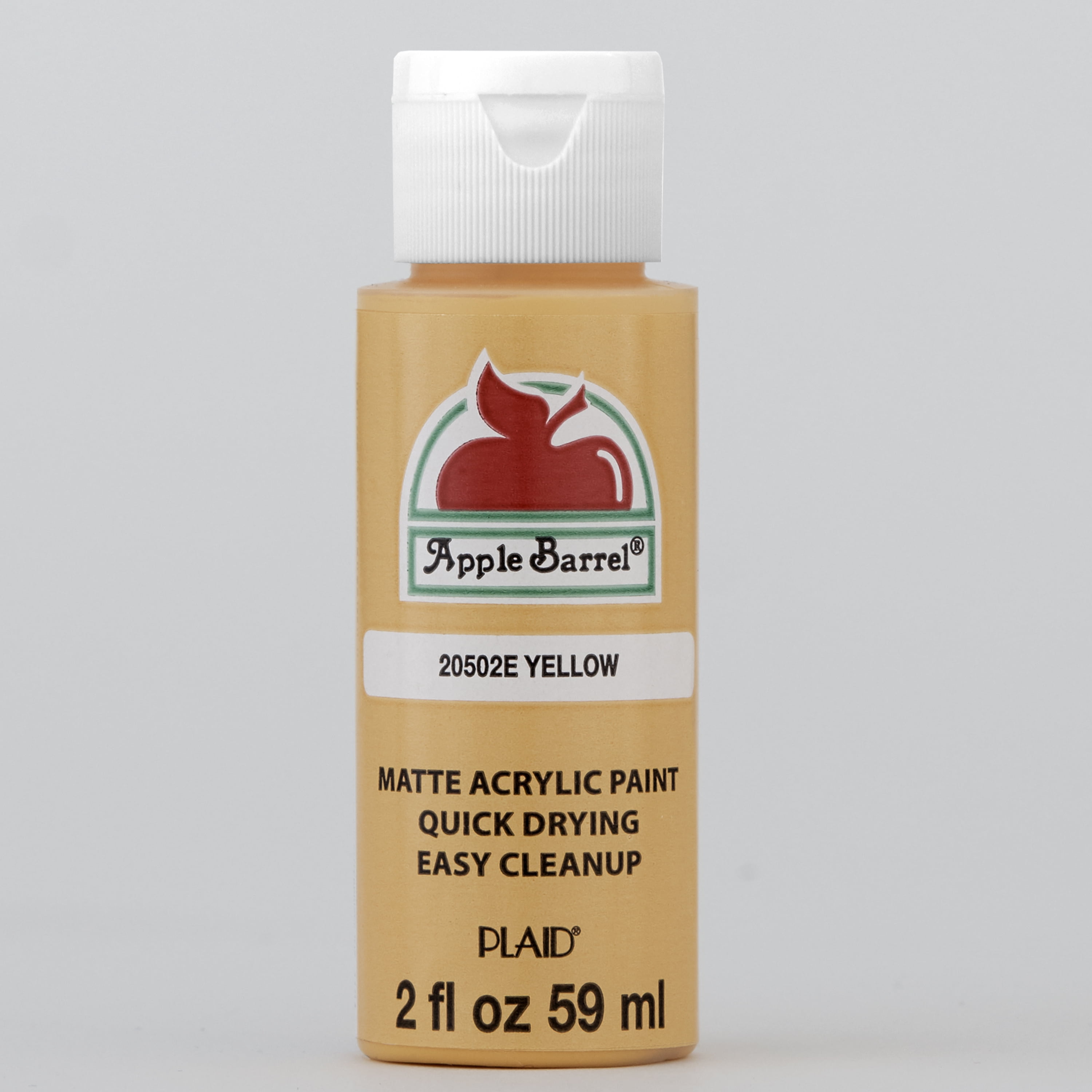 Apple Barrel 20502EX Acrylic Craft Paint, Matte Finish, Yellow, 2 fl oz