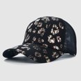 thumbnail image 1 of 2022 gorra de béisbol con cola de caballo para mujer, gorras de camionero de algodón lavado desgastado, gorra informal de verano con visera brillante, sombreros de satén para papá xuanjing  unisex, 1 of 2