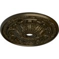 thumbnail image 3 of 30"OD x 3 7/8"ID x 3 1/4"P Flagstone Ceiling Medallion (Fits Canopies up to 3 7/8"), Hand-Painted Green Gold, 3 of 6