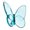 Light Blue, variant on Menolana Crystal Butterfly Figurine Flying Butterfly Figurine for Bookshelf Fireplace Red