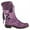 Purple, variant on EINCcm Autumn And Winter New Woolen Yarn Snow Boots Back Strap Plus Size Boots Women Blue,43