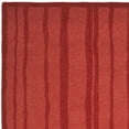 thumbnail image 5 of SAFAVIEH Martha Stewart Freehand Stripe Wool Area Rug, Vermillion, 5' x 8', 5 of 6