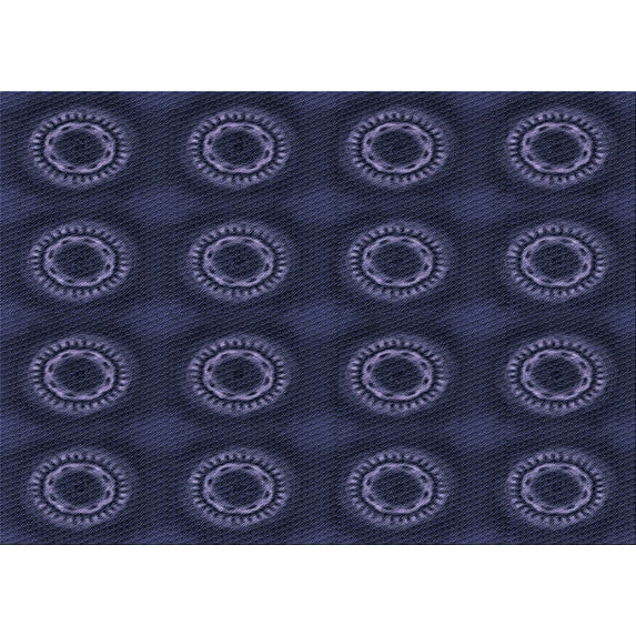 Ahgly Company Indoor Rectangle Patterned Deep Periwinkle Purple Area Rugs, 2' x 5'