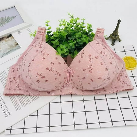 Lisbinx Bras for Women Full Coverage Large Cup Cover Plus Size New Bra C Soft Without Steel Ring Three Buckle Bra Thin Cup Bra Everyday Bras Todays Clearance Deals Prime