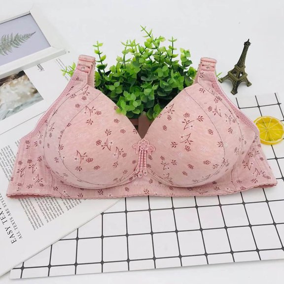 EOYWHK 1PC Lace Bras for Women, Large Cup Cover Plus Size New Cotton Bra C Soft Without Steel Ring Three Buckle Bra Thin Cup Bra Everyday Bras