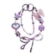 thumbnail image 3 of Llavero con cuentas, llavero de moda, regalo único, juguete coleccionable, adorno para teléfono. Violeta, 3 of 9