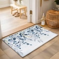 Rectangle Area Rug 2x3ft,Rustic Blue Botanical Leaves Living Room Rug ...